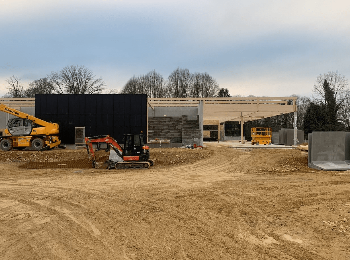 Chantier Aldi, construction nouveau magasin à Balan Bazeilles