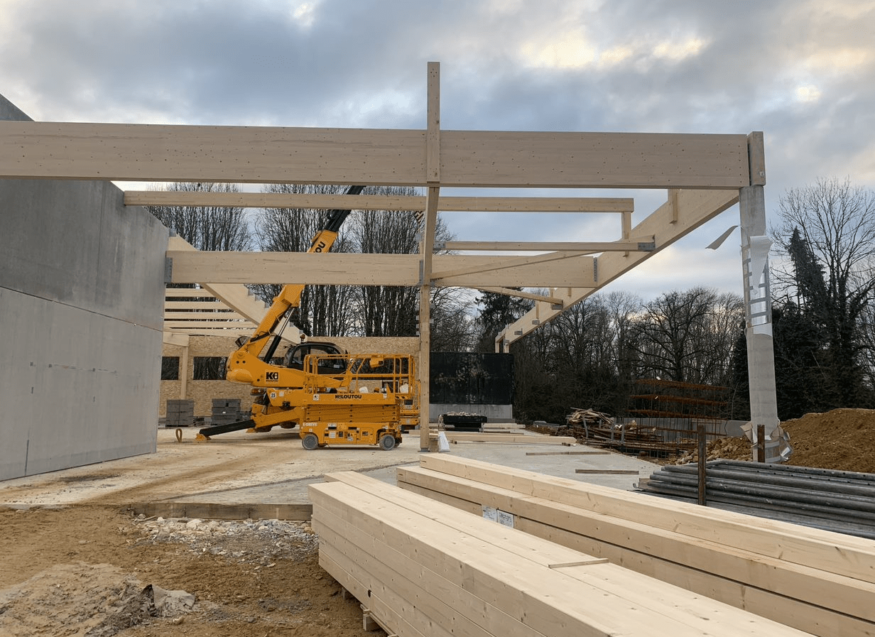 Chantier Aldi, construction nouveau magasin à Balan Bazeilles