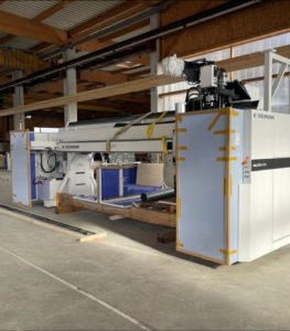 machine de la future ligne de production de C MOB, concepteur et constructeur de murs à ossature bois