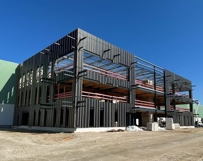 construction murs ossature bois pour GSE a St Vulbas