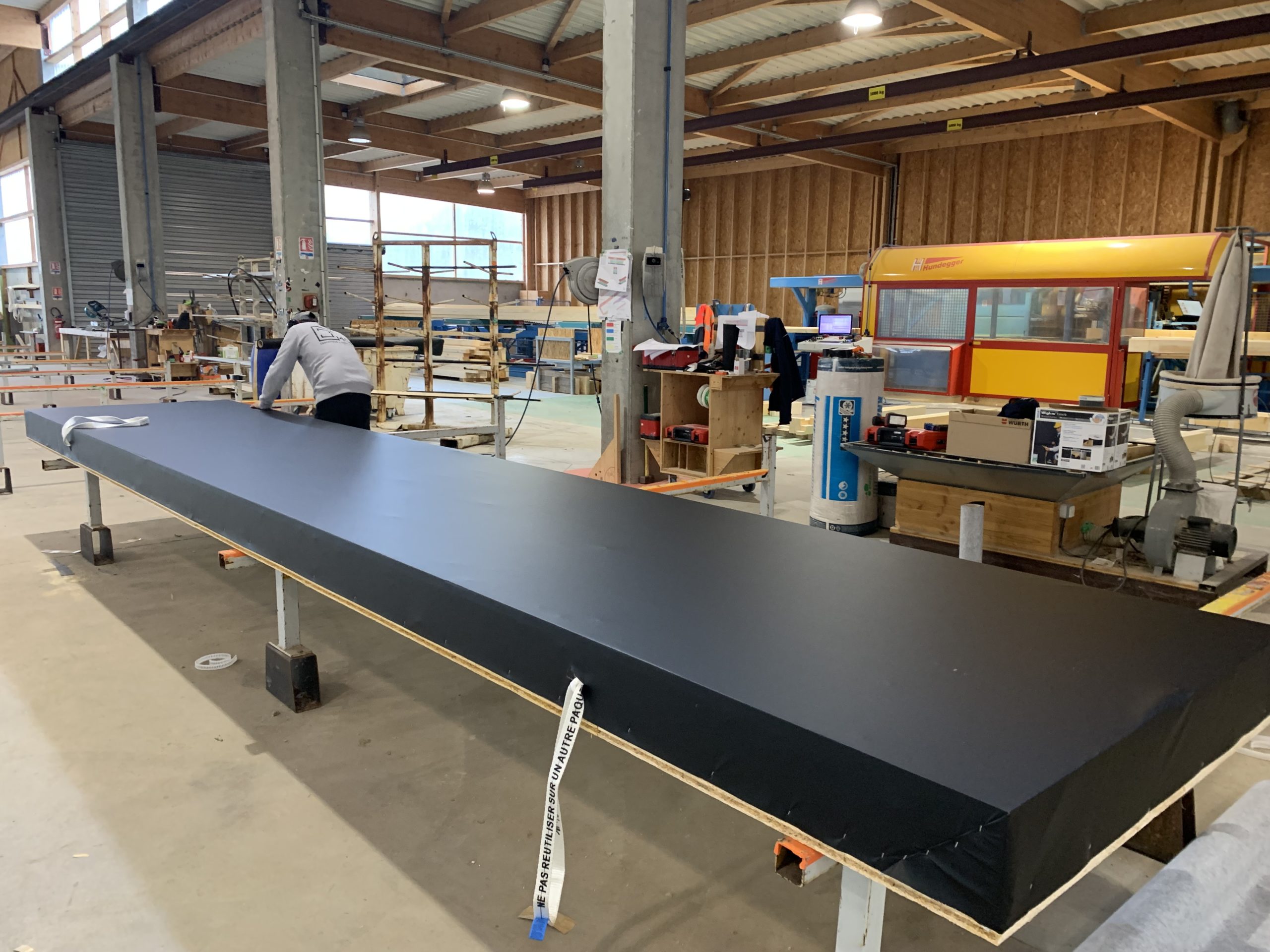 Magasin Aldi Agnetz murs ossature bois usine