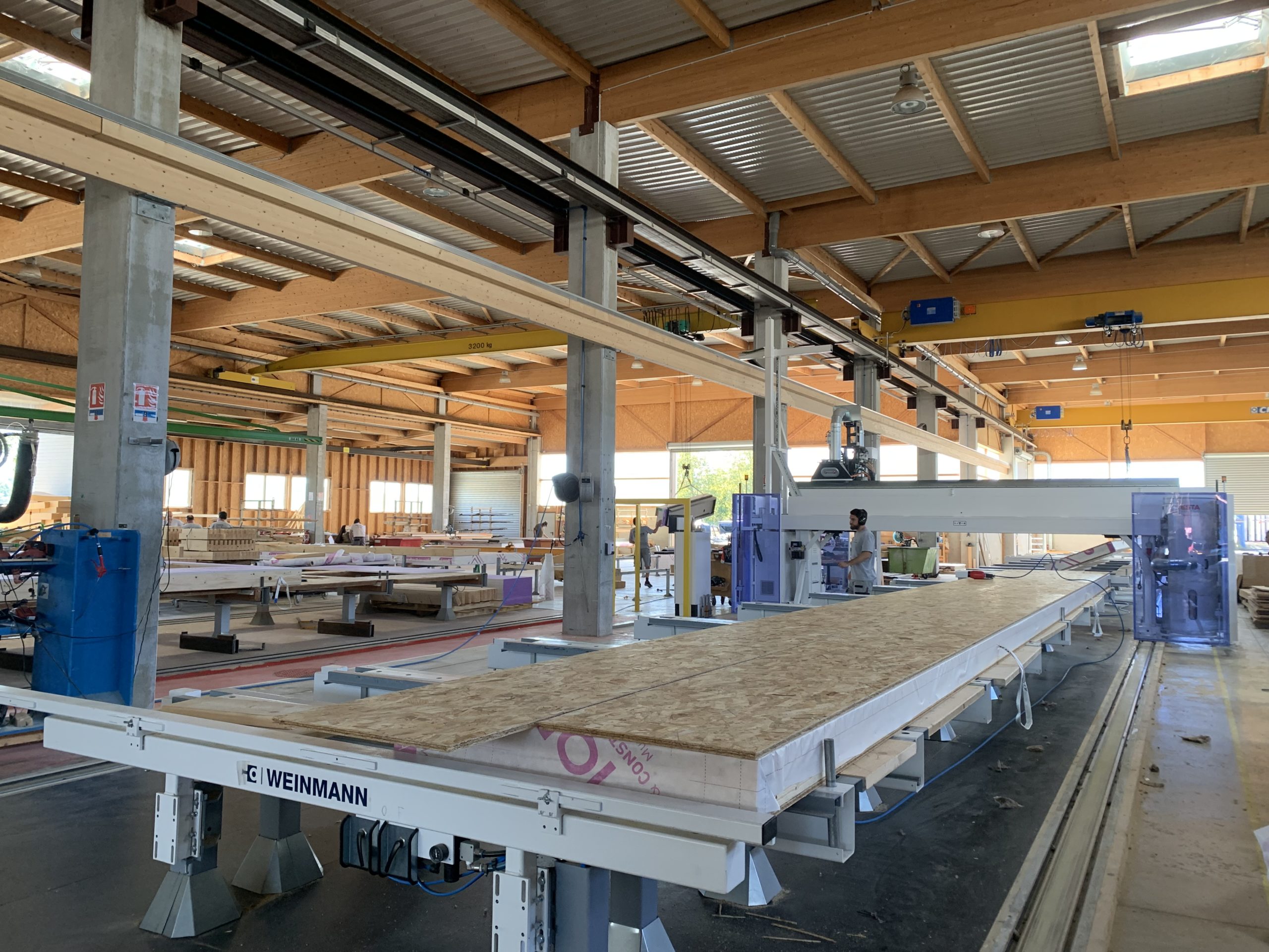 Magasin Aldi Agnetz murs ossature bois usine