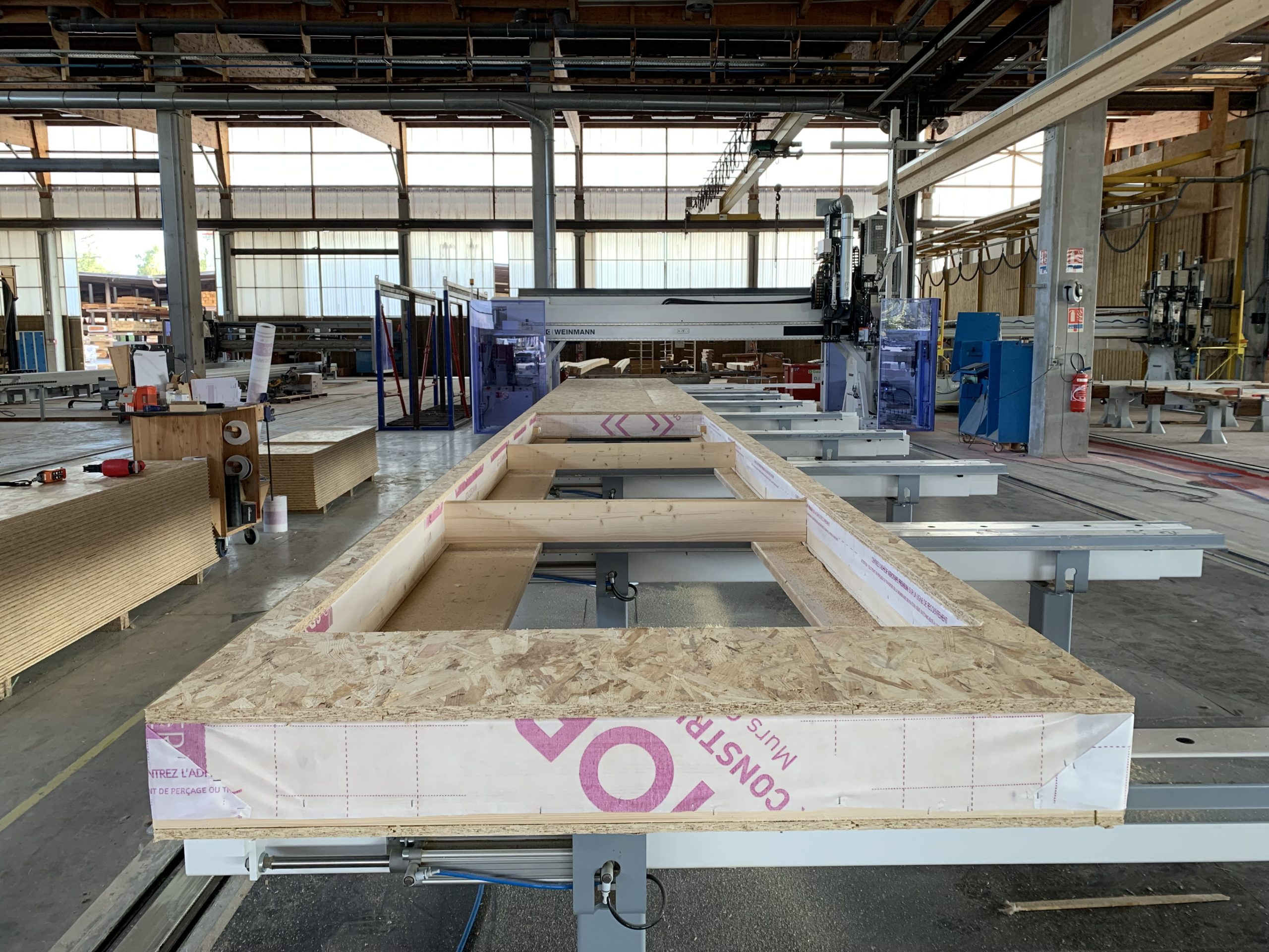 Magasin Aldi Agnetz murs ossature bois usine