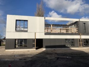 murs ossature bois Gravelines chantier