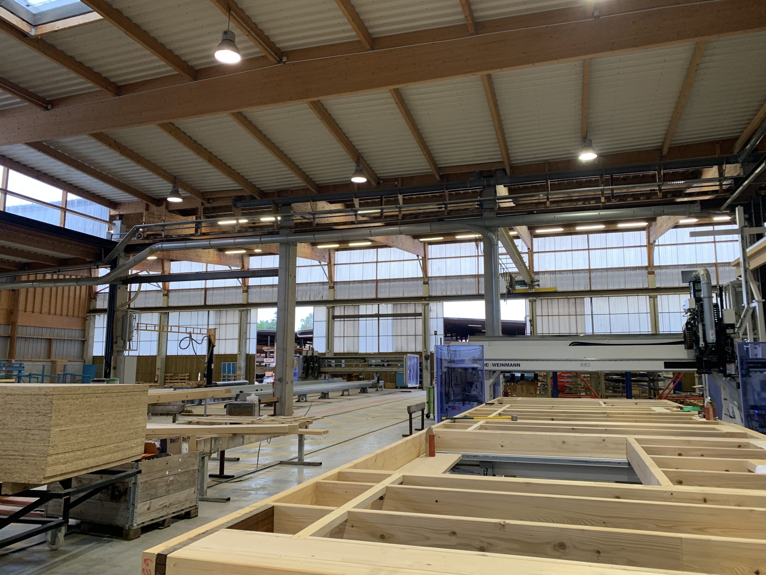 bureaux ossature bois Omexom à Gravelines usine